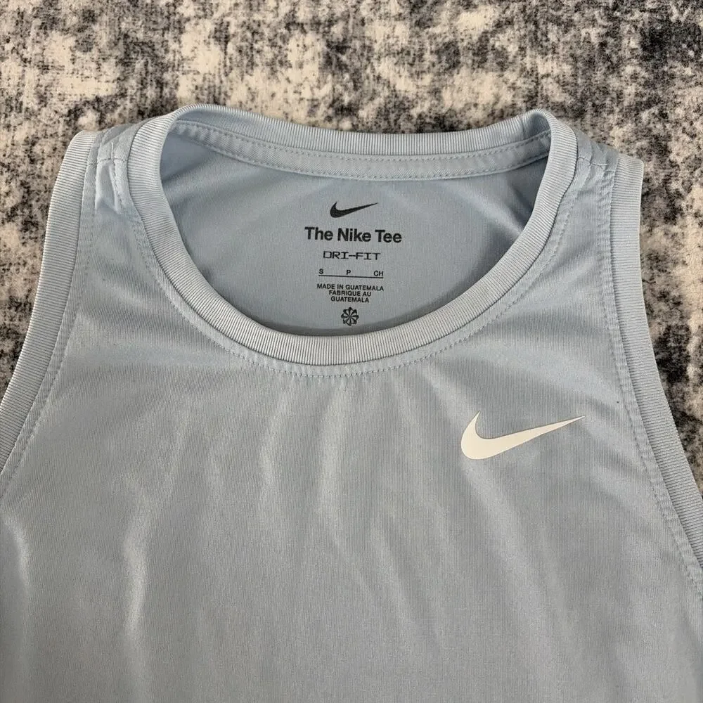 Nike Women's Dri-FIT Training Tank Top‎ Celestine Blue Size S Small DX0701-442